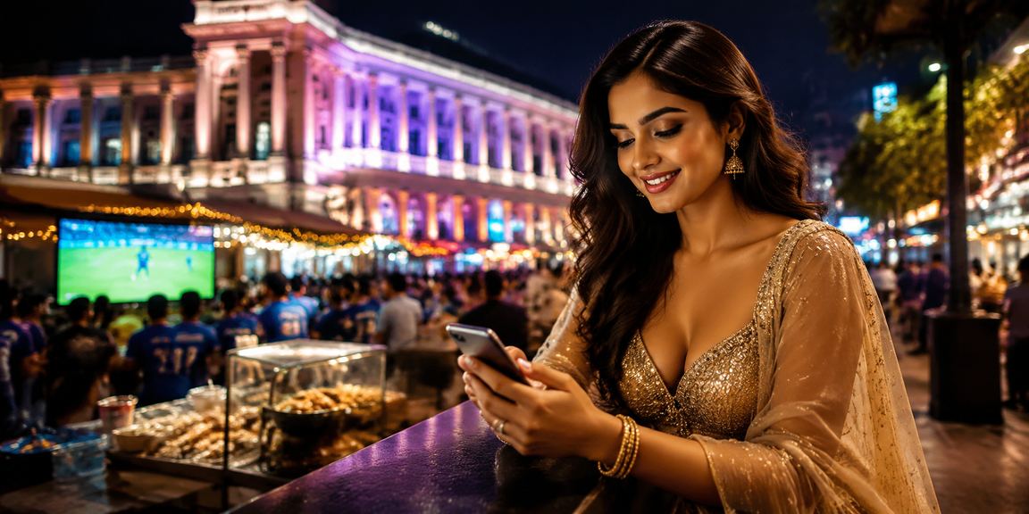 User logging into online betting platform in Delhi's Connaught Place area